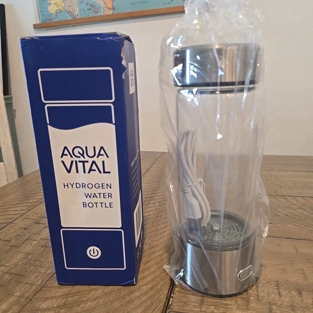 Aqua Vital Hydrogen Water Bottle 2025 Generator 16 oz/470 ml SPE-PEM Ionized H?